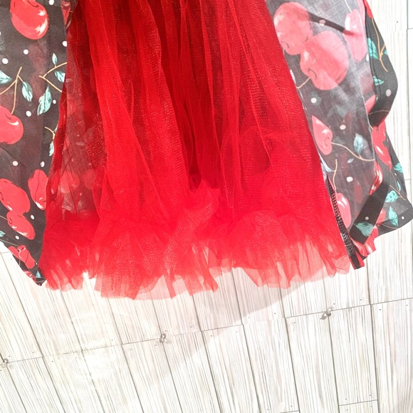 Amscan Rockabilly 50’s Cherry Print Skater Skirt - Picture 4 of 4